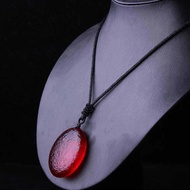 LN-Genuine Natural Korla Blood Red Meteorite Pendant Cosmic Meteorite Energy Can Be Worn By Men And 