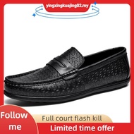 THE FLEXX Men's Leather Slip-On Moccasin Shoes -TF7240-HJ1-82-D.TAN