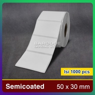 Semicoat Sticker Label 50x30mm 50 x 30/ 50x30 mm 1 Line (1 Slop)