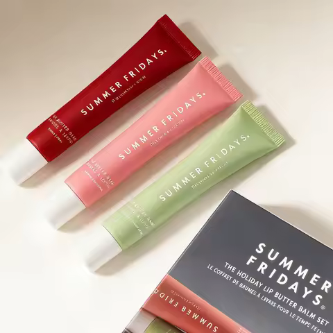 Summer Friday's Silky Lip Balm Gentle Repair Lip Skin Strawberry Soft Serv Vanilla Pink Guava Cake L