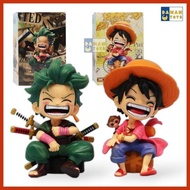 One Piece Action Figure Zoro Roronoa Resin Lufyy Koleksi Pajangan Anime