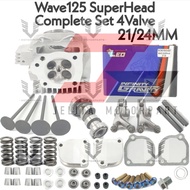 Wave125/W125 Racing Super Head 4 Valve 21/24MM Complete Set Wave 125 Superhead Racing Head Assy Leo Thailand Rocker Arm