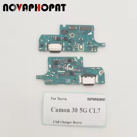 For Tecno Camon 30 5G CL7 USB Dock Charger Port Microphone MIC Flex Cable Fast Charging Board With I