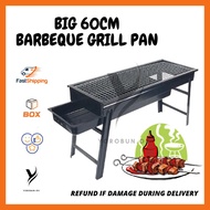 Portable 60CM Charcoal BBQ Grill Stand Besi bakar Ayam Pembakar Arang Pembakar bbq Arang Pembakar Satay Bakar Sate