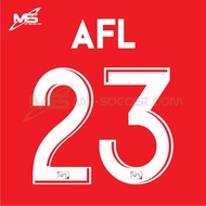 OFFICIAL AFL LIGA M3 2023 WHITE NAME NUMBERING