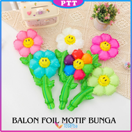 Balon Foil Tongkat Bunga Matahari Balon Sunflower Polos Dekorasi Pesta Ulang Tahun Balon Bunga Daisy