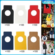 [Ahagexa] 100Pcs Wine Bottle Tags, Wine Cellar Labels, Wine Bottle Gift Tags, Beverage