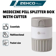 Portable 4 In 1 Multipurpose Medicine Pill Splitter Box with Cutter Grinder Crusher Pill Storage Med
