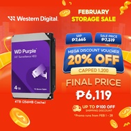 Western Digital WD PurpleTM Surveillance SATA 3.5" Internal HDD Storage (1TB/2TB/3TB/4TB/6TB/8TB)