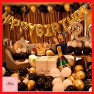 Adult birthday decorations FREE AGE NUMBER BALLOON Set of birthday decoration balloons for adults an