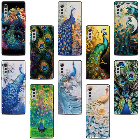 Peacock Feather Back Cover For Sony Xperia 1 VII 10 VI 5 II III IV V 2023 XZ5 XZ4 XZ3 XZ2 XA2 Ultra 