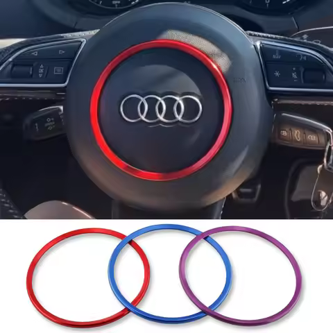 For Audi TT 8J MK3 A1 A3 S3 8V A4 B8 A5 8K 8T A6 S6 C7 S5 RS4 Q2 Sportback Car Steering Decorate Rin
