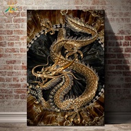 Gold Dragon Modern Wall Art Print Canvas Painting Prints and Posters Pop Art Wall Frames Picture for