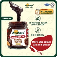 AyoMayo Dark Chocolate Almond Butter Halal & Low Sugar & Vegan (180g)