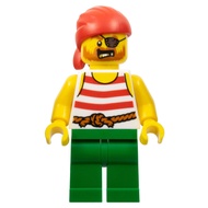 LEGO PI190 Pirates 10320 Eldorado Fortress -: Pirate - Male, Red Bandana Minifigure