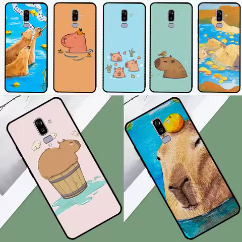 Capybara Spa Case For Samsung Galaxy J7 J5 J3 2017 J1 A3 A5 2016 A6 A8 J4 J6 Plus A7 A9 J8 2018 Cove