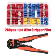 280PCS Crimp Spade Terminal Assorted Electrical Wire Cable Connector Kit Crimp Spade Insulated Ring 