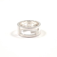 【日本直寄 中古美品】11 號 GUCCI 戒指 Blended Cut Out G 銀 925 經拋光處理