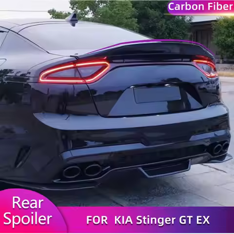 Carbon Fiber Rear Trunk Spoiler Wings for KIA Stinger GT EX Hatchback 4-Door 2018-2023 Car Rear Spoi