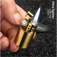【HOT】Mini Vintage Kerosene Lighter Portable Brass Grinding Wheel Petrol Lighter Refillable Pocket Me
