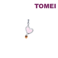 TOMEI Pinkish Heart Charm, White+Rose Gold 585