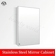 [SG Seller]Stainless Steel Mirror cabinet bathroom storage mirror cabinet, wall-hanging mirror cabinet READY STOCK