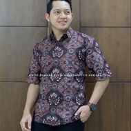 KEMEJA Sulistyo Men's semi-Written Batik Shirt Short Sleeve premium solo Batik For Men