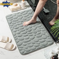 TOPSTORED Bath Mat Water Absorption Carpets Bathroom Washable Cobblestone Embossed