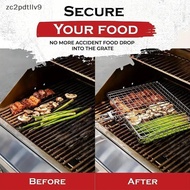 Foldable 304 Stainless Steel BBQ Grill Basket Non Stick Mesh Mat for Meat Vegetables