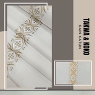 PUTIH KATUN Piety &amp; KOKO | Eid Clothes Fabric | Koko Cloth | Piety Cloth | Men's Clothing Fabric | White Cotton Fabric