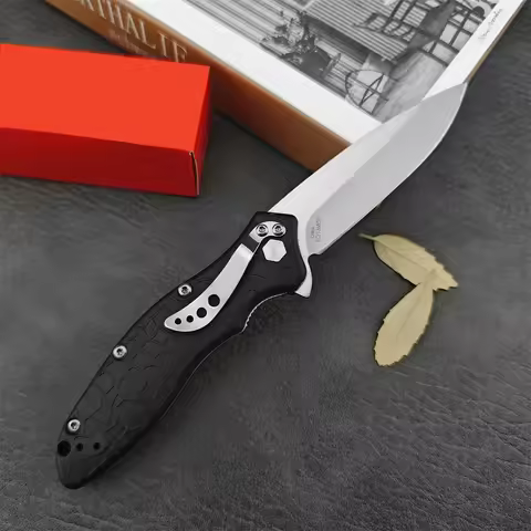 KS 1830 Hunting Pocket Folding Knife 8Cr13Mov Blade Nylon Brazed Handle EDC Outdoor Camping Self Def
