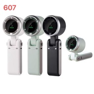 GANTUNGAN Turbo N 607 Foldable Hand fan 180 Degree Foldable Plus Neck Hanger rechargeable fan n607 f