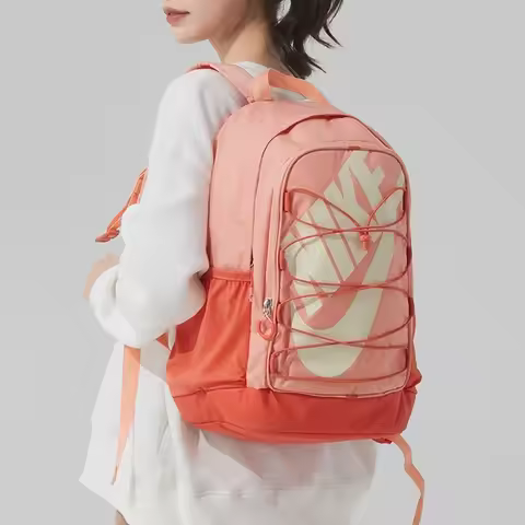 Nike Fashionable Travel Fabric Backpack Regular Unisex Style Pink-Orange Hj8200-844