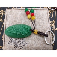 Emerald cicada keychain