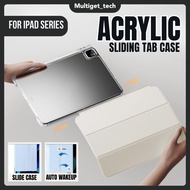 Clear Sliding Case iPad Gen 11 10 A16 Pro 12.9 Mini 6/7 8.3 with Pencil Holder Magnetic Detachable i