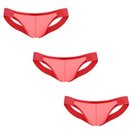 CMENIN ADANNU กางเกงชั้นในชายแบบจีสตริงและกางเกงชั้นในชายคอตตอนแฟชั่น 3 ชิ้น ทรงสะโพก กางเกงชั้นในชา