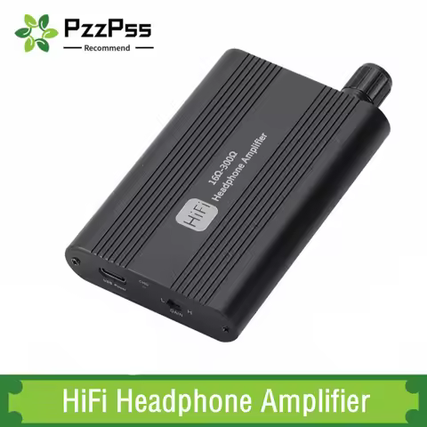 PzzPss 16-300 ohm Headphone Amplifier 16-150 ohm HiFi Earphone Amplifier 3.5mm Jack Aux Portable Adj