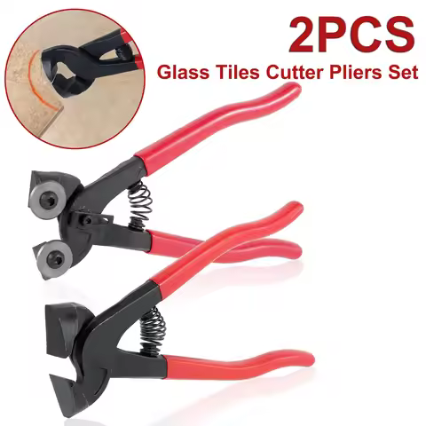 1/2Pcs Glass Tiles Nippers Set Heavy Duty Wheeled Glass Cutter Pliers Mosaic Cutter Tool for Cutting