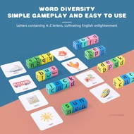 Wooden Card Word Spelling Toys Early Educational Toys Safe Wooden Material Logic Training Toy for Ki