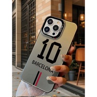 HP Case Cool Mirror Glasshp Barcelona Football Jersey Motif Number 10 OPPO A3S A3 PRO A5s A5 2020 A7