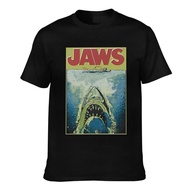 Summer Cool Tee Trevco Jaws Movie Poster Retro Good Quality Men'S Tshirt