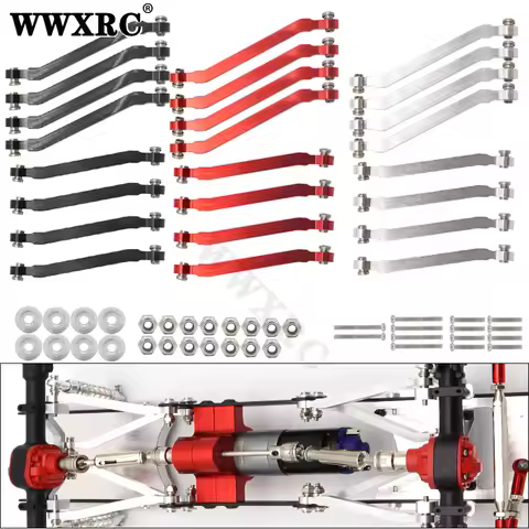 WWXRC Metal Chassis Pull Rods Drag Link Suspension for MN D90 D91 D96 D99 D99S MN90 MN99S 1/12 RC Ca