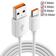 For Samsung Xiaomi Huawei Android Phone 3m/5m/8m/10m Super Long USB Type-C Charging Cables Universal Thickened Durable Charger Wire Data Line