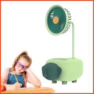 Mini Fan For Desk USB Small Cartoon Decorative Table Fan USB Powered Student Storage Box Pencil Holder Desktop demebsg