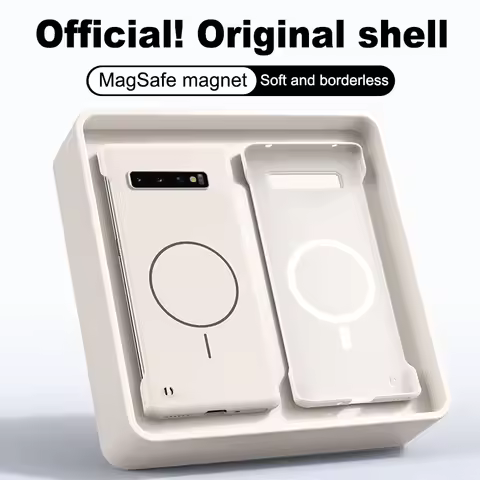 Frameless Magnetic Phone Case For Samsung Galaxy S10 Plus For Magsafe Ultra Thin Soft PC Matte Skin