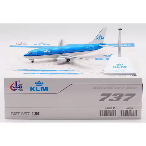 XX20357 Alloy Collectible Plane Gift JC Wings 1:200 KLM Royal Dutch Airlines Boeing B737-300 Diecast