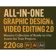 Ultimate Graphic Design Bundle /950,000+ Templates, Logos, Fonts, Mockups, LUTs, Photoshop & Davinci