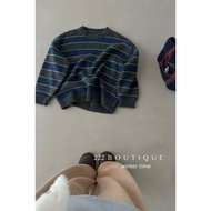 Elborn F332 horizontal striped cashmere sweater