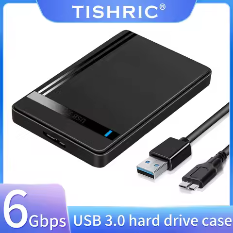 TISHRIC HDD Case 2.5" SATA to USB3.0 HDD Enclosure Adapter Hard Drive Box For SSD Disk HDD Box With 