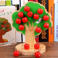 Export Original Single Magnetic Apple Tree Baby Wooden Picking Apple Educational Toys Early Educatio